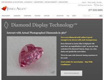 Consumers can interact with a diamond by seeing it in 360°