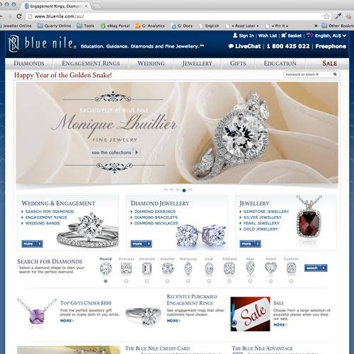 Blue Nile, an online diamond retailer ended the year well
