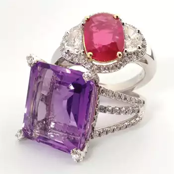 iphone 4s Modahaus TS216 ruby amethyst rings