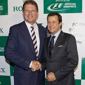 L to R: Victorian Premier Ted Baillieu with Patrick Boutellier, General Manager Rolex Australia
