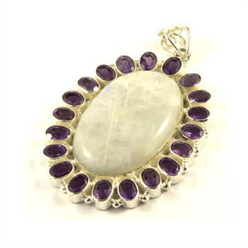 Silver Quote's moonstone pendant