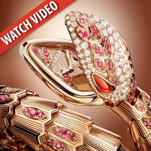 The Bulgari Serpenti two-twirl bracelet limited edition watch, made only for the Chinese market for the 2013 new year.