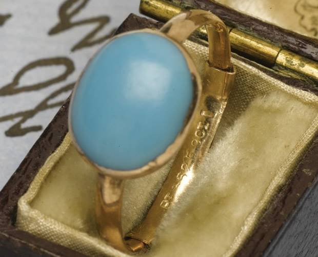 Close up of the Jane Austen ring