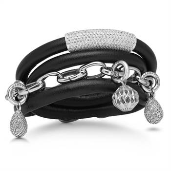 Story Jewellery's black lambskin bracelet