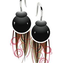 Hair jewellery on display