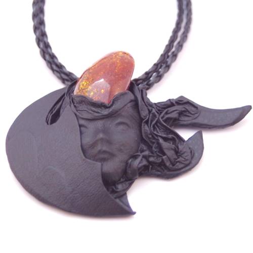 Valfrea Artistry's leather pendant