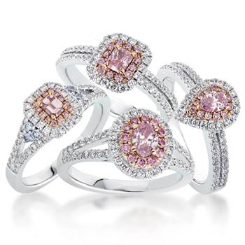 Pink Kimberley's Australian pink diamond rings  