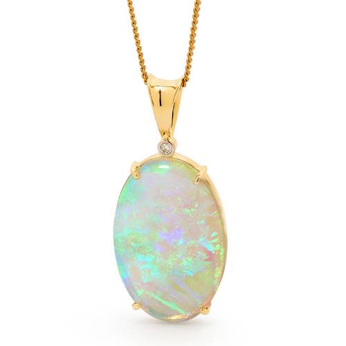 Opals Australia's light opal pendant