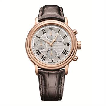 Raymond Weil's latest rose gold 'Maestro Chronograph' watch