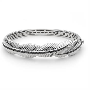 The 'Leaf' bangle set in rhodium-plated sterling silver, new from Georgini