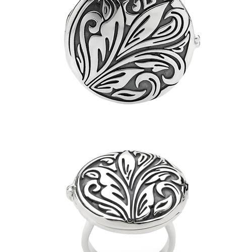 This matching pendant and locket ring are new from Pastiche's Empress collection 