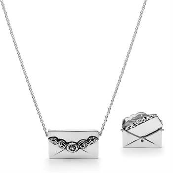 The Cachet Envelope pendant is a new personalised piece from Cotton & Co