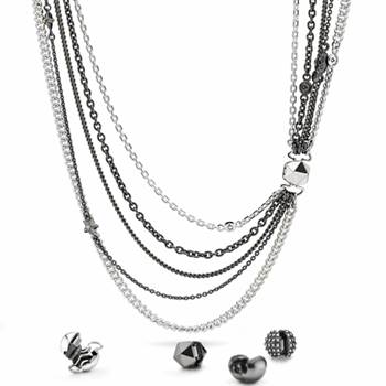 Pandora's new Romantic Rock necklaces with an assortment of charms