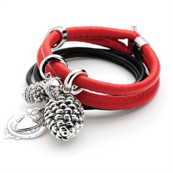 The Rapture bracelet with red leather from Najo