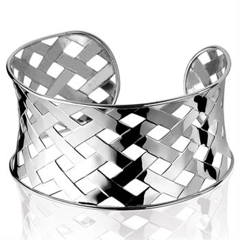 Zinzi's funky sterling silver cuff