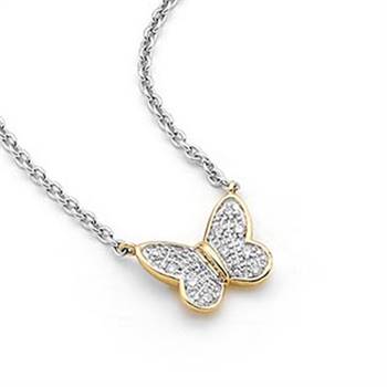 The Butterfly necklet from Mark Milton's Pepper Pink range
