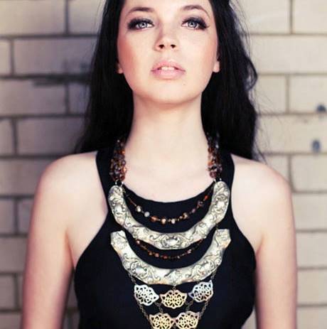 COFA student Sophia Davison created recycled jewellery in collaboration with Vinnies Christmas Appeal