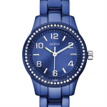 The sharp blue coloured Micro Mini from GUESS Watches 