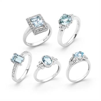 Mark Milton's Pepper Pink range featuring aquamarine gemstones