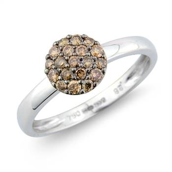 The PepperPink ring with brown diamonds