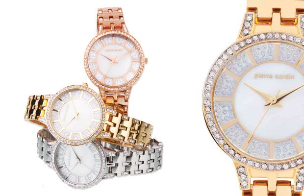 Pierre Cardin's crystal embellished watches