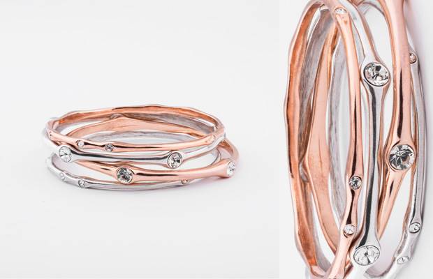 Miglio's rose gold-plated and silver bangles