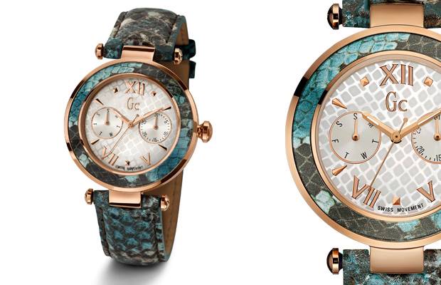 The Gc LadyChic Turquoise Python watch by Gc Watches