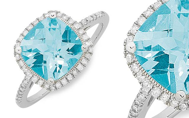 La Couronne Jewellery's blue topaz ring