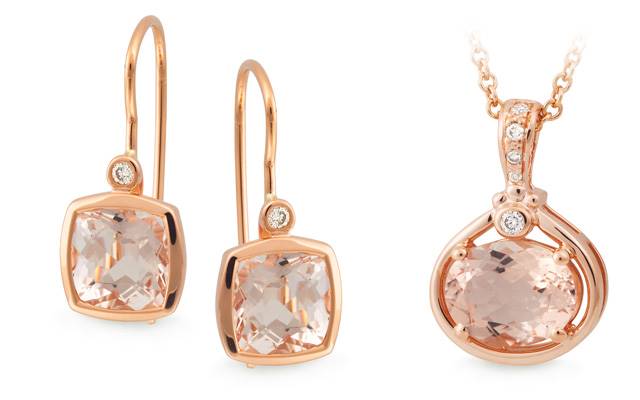 Mark McAskill Jewellery's morganite and rose quartz collection