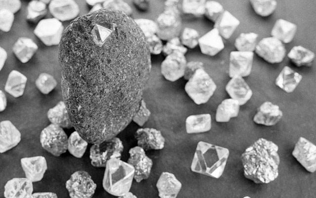 The diamonds were said to have been created by volcanic gases under pressure. Source: Sputnik/Alexander Lyskin
