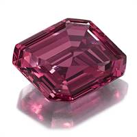 The rose-hued spinel weighs 50.13 carats