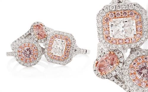 Lost River Diamond's white and rose gold diamond rings