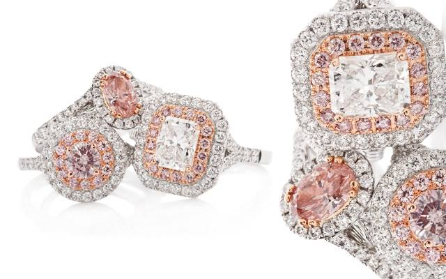 Lost River Diamond's white and rose gold diamond rings