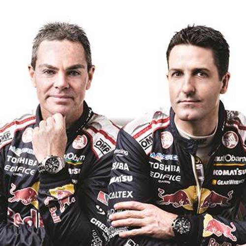 Racing champions Craig Lowndes and Jamie Whincup are promoting the limited edition watch