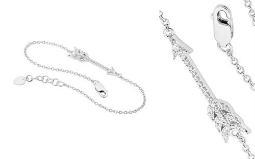 Ellani Collections' rhodium-plated sterling silver bracelet