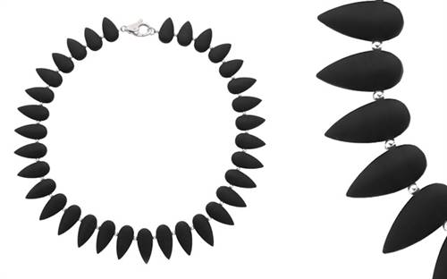 Najo's matte black onyx necklace