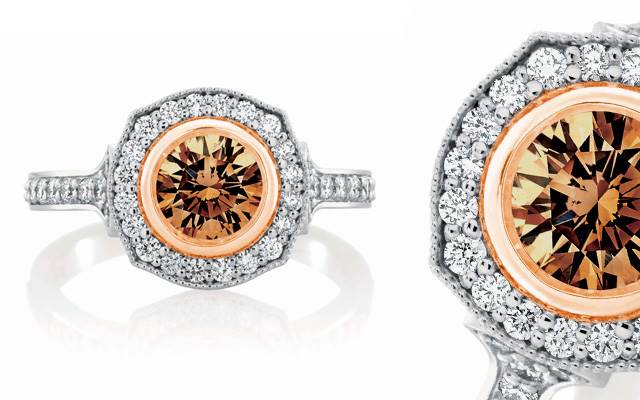 Australian Chocolate Diamonds' La Amore ring