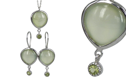 Moorejewels' sterling silver pendant and earrings