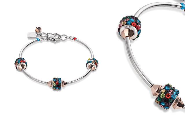 Coeur de Lion’s Swarovski and multi-coloured rhinestone bracelet