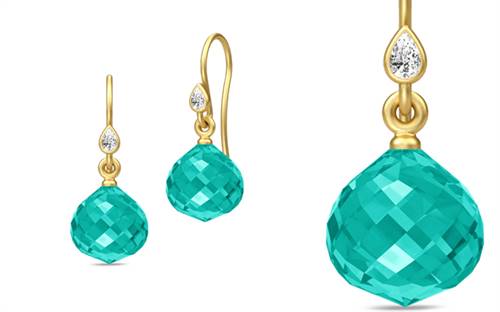Julie Sandlau’s teal Joy earrings
