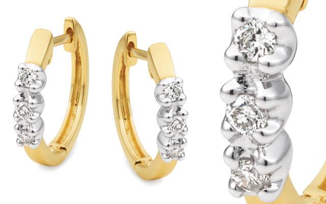 Mark McAskill Jewellery's diamond-set huggie earrings