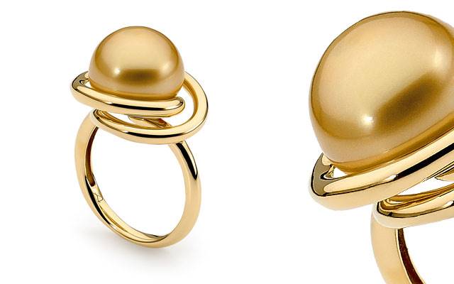 Allure South Sea Pearls’ 18-carat yellow gold pearl ring