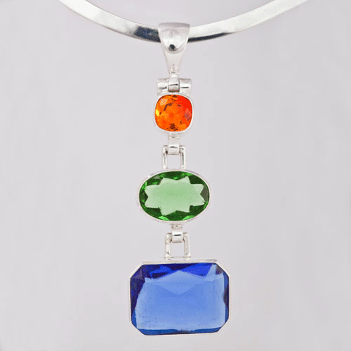 Renee Blackwell's three-drop pendant