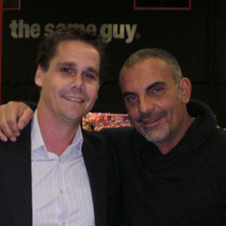 John Rose (left) with Christian Audigier