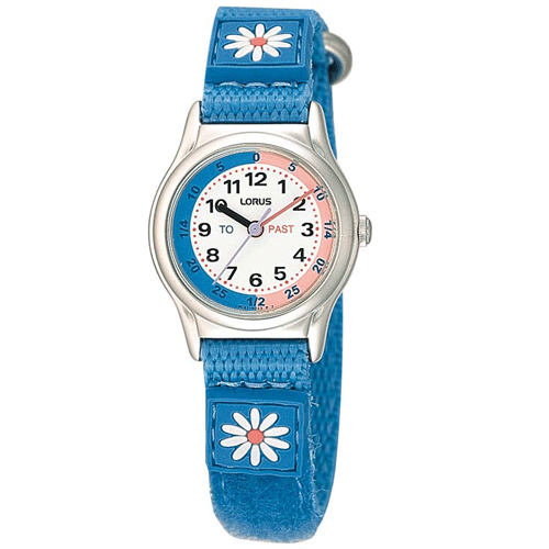 Seiko's blue daisy print watch for girls