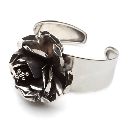 Lara Hall's new sterling silver flower cuff