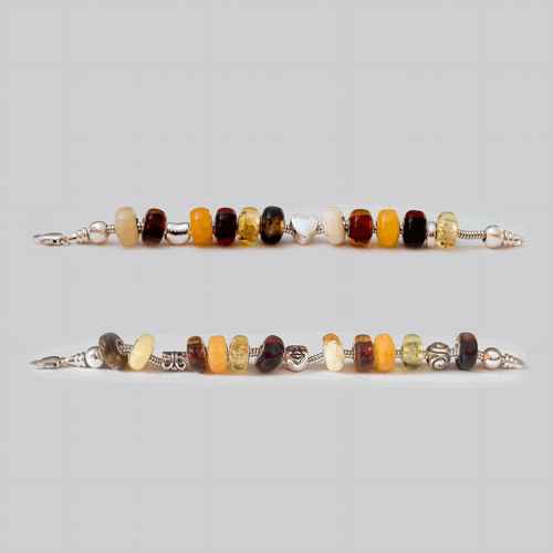 Amber Centre's latest sterling silver charm bracelets