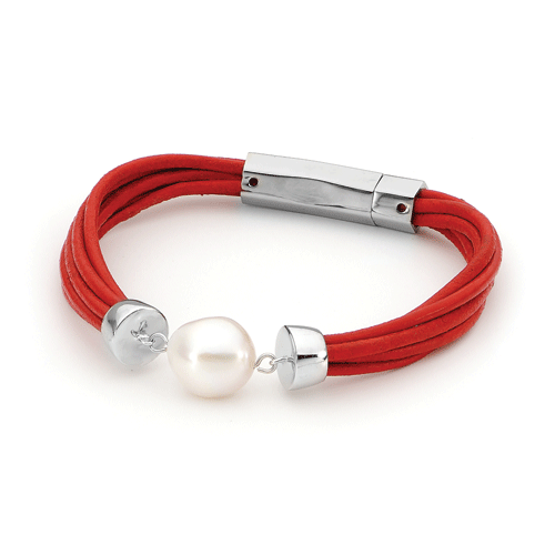 Ikecho's latest red, strappy bracelet