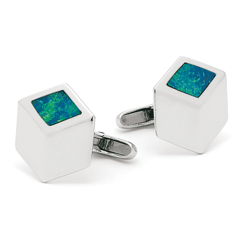 Opals Australia's solid inlay opal cufflinks